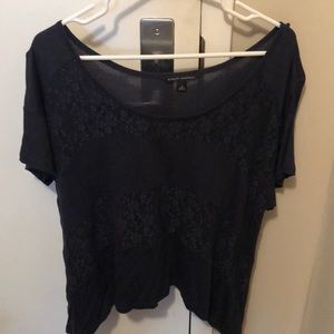 Banana Republic High low lace top (navy)